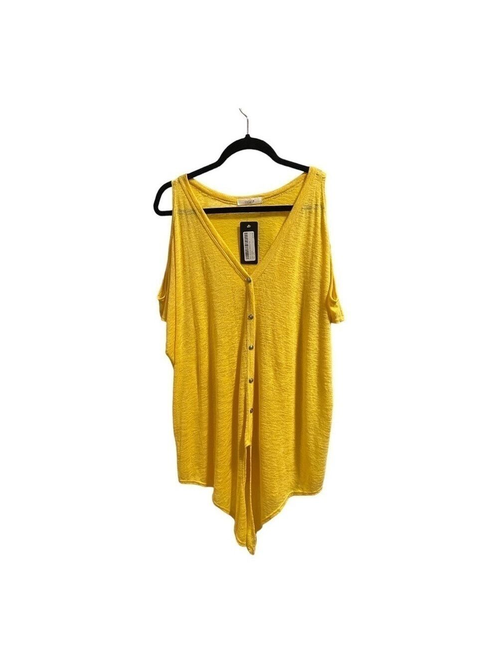 Silver Icing Yellow Button Top L/XL